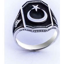 Takıhan  925 Ayar Gümüş Ay Yıldız Yüzük