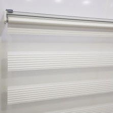 Zebraevim Beyaz Trend Pliseli Zebra Perde Etek Dilimli