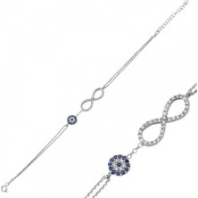 Takıhan  925 Ayar Gümüş Nazarlı Sonsuzluk Bileklik