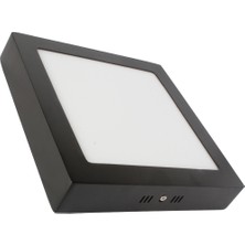 LAMPTIME Sıva Üstü Slim Led Downlight Siyah Gövde 24W Kare 4000K Ilıkbeyaz Işık