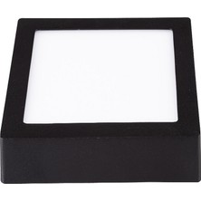 LAMPTIME Sıva Üstü Slim Led Downlight Siyah Gövde 24W Kare 4000K Ilıkbeyaz Işık