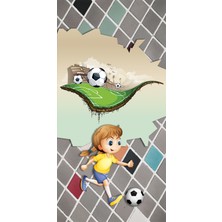 Renkselart Spor Odası Futbol Kapı Giydirme