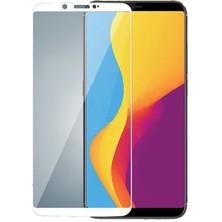 Microcase ZTE Nubia V18 Tam Kaplayan Çerçeveli Tempered Ekran Koruyucu  - Beyaz