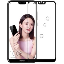 Microcase Huawei Honor 9i Tam Kaplayan Çerçeveli Tempered Ekran Koruyucu  - Siyah