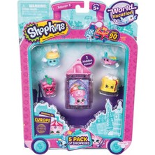 Shopkins Cicibiciler Avrupa'ya Seyahat 5'li - Mor