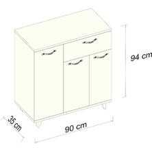 Aeka 3041 Eras Lüx Vestiyer Askılık Ayakkabılık Portmanto Takımı