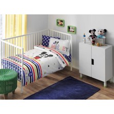 Taç Lisanslı Disney Mickey Sketch Bebek Ranforce Nevresim Takımı