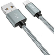 Tiger Micro USB 3.0A Hızlı Şarj ve Data Kablo Dayanıklı 1 m Silver TUC-A86