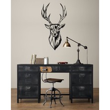 Dekadron Doğal Geyik Başı Metal Tablo