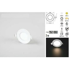 Cata Ct 5144 2'' 3W Panel Led Spot Armatür