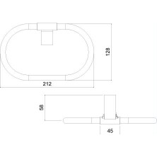 Tema Banyo Premium Yuvarlak Havluluk 71008