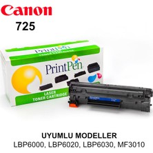 Printpen Canon İsensys LBP6020, CRG725 Siyah Muadil Toner Kartuş