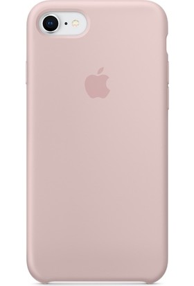 Graytiger Apple iPhone 8 Plus Kum Pembe Silikon Kılıf Kauçuk Arka Kapak