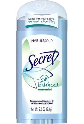 Secret Ph Balanced Unscented Antiperspirant Deodorant 73 gr
