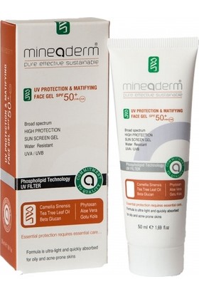 Mineaderm Uv Protection & Matifying Face Gel SPF50+ 50 ml