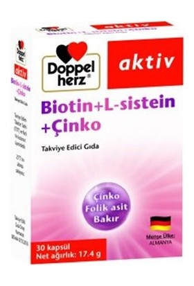 Doppelherz Biotin + L sistein + Çinko 30 Kapsül