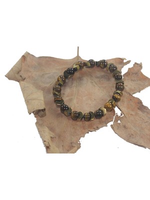 Rd Ekoavm Kaplangözü Hematit Doğal Taş Bay Bayan Bileklik Rde33027