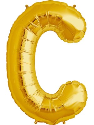 Buldum C Harf Altın Folyo Balon 40 cm