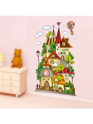 Crystal Kids Rüya Şehir Bebek ve Çocuk Odası Dekorasyonu Duvar Dekoru