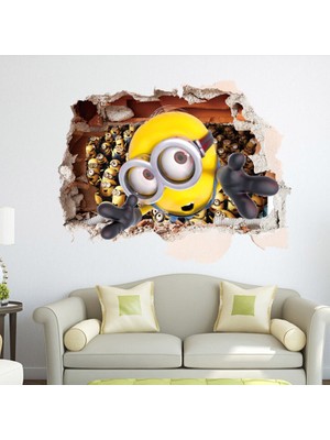 Crystal Kids Çocuk Odası Duvar Dekoru Minions Minyonlar 3D Duvar Sticker