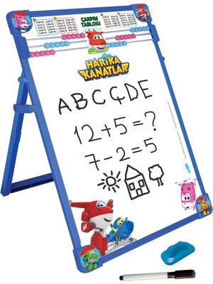 Harika Kanatlar Abaküslü Yazı Tahtası Çocuklar İçin Eğlenceli Öğrenme Aracı 46 x 33 x 6 cm