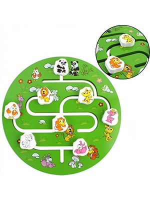 Piramigo Ahşap Hayvanlar Labirent Eşleme Oyunu - Animal Maze Game