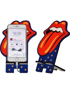 Olunca Rockn Roll Tasarım Ahşap Telefon Standı