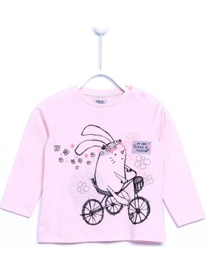 Silversun Bebek Kız Örme Baskılı T-Shirt BK 110597