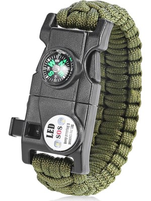 Paracord Outdoor Survival Bileklik - 19İn1 (19 Özellik)