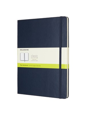 Moleskine Düz Defter XL Safir Mavi Sert Kapak