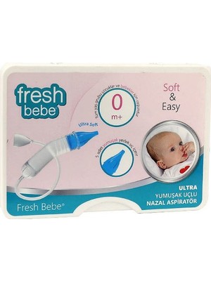 Fresh Bebe Nazal Burun Aspiratörü Yumuşak Uçlu Tasarım ile 5 Adet Yedek Uçlu