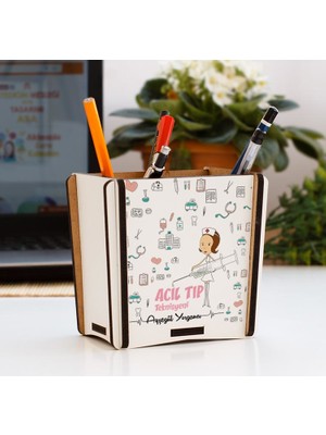 Hediyelen Acil Tıp Teknisyeni Pembe Tasarım Kalemlik