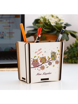 Hediyelen Doğum Günü Baykuş Tasarım Kalemlik