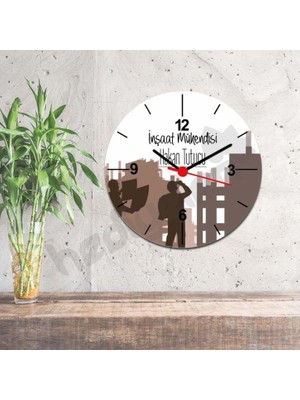 Hediyelen İnşaat Mühendisi Bina Tasarım Duvar Saati