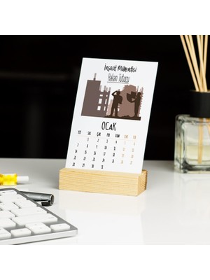 Hediyelen İnşaat Mühendisi Bina Tasarım Masa Takvimi