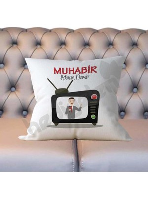 Hediyelen Muhabir Erkek Figür Yastık