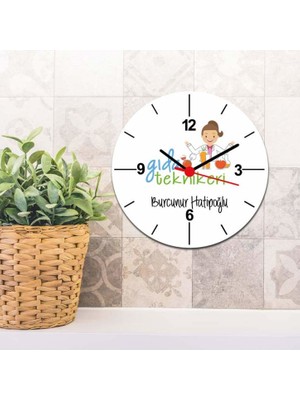 Hediyelen Gıda Teknikeri Duvar Saati