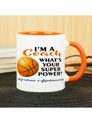Hediyelen Basketbol Coach Kupa Bardak Turuncu