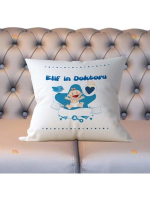 Hediyelen Bebek Mavi Tasarım Yastık