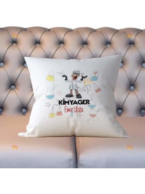 Hediyelen Kimyager Erkek Figür Yastık