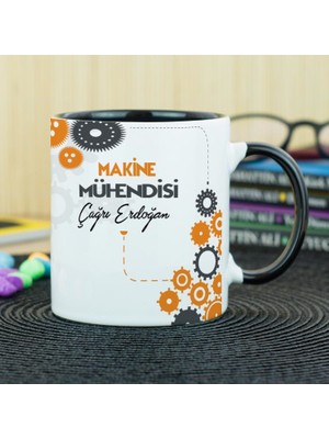 Hediyelen Makine Mühendisi Kupa Bardak - Siyah