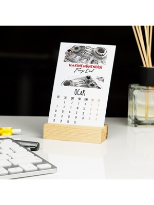 Hediyelen Makine Mühendisi Çizim Tasarım Masa Takvimi