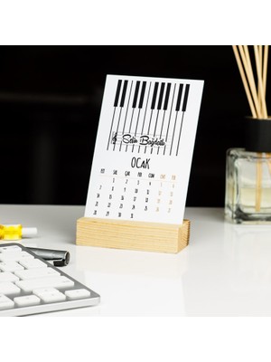 Hediyelen Müzik Öğretmenine Hediye Piyano Tasarım Masa Takvimi