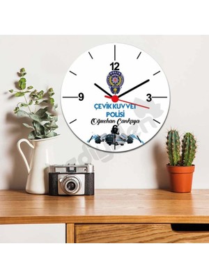 Hediyelen Çevik Kuvvet Polisi Duvar Saati