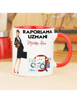 Hediyelen Raporlama Uzmanı  Kupa Bardak - Kırmızı
