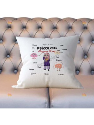 Hediyelen Psikolog Baş Örtülü Figür Yastık