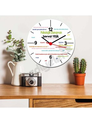 Hediyelen Psikolojik Danışman Yeşil Tasarım Duvar Saati