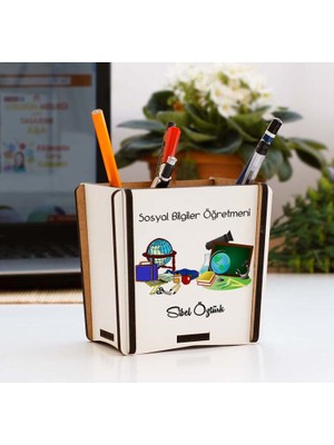 Hediyelen Sosyol Bilgiler Öğretmenine Hediye Siyah Tasarım Kalemlik