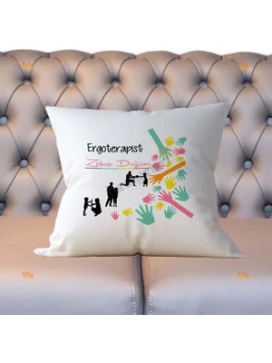 Hediyelen Ergoterapist Pembe Tasarım Yastık
