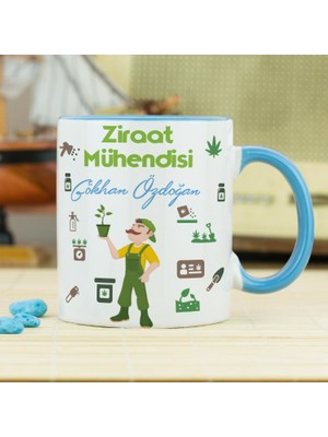 Hediyelen Ziraat Mühendisi Kupa Bardak - Mavi